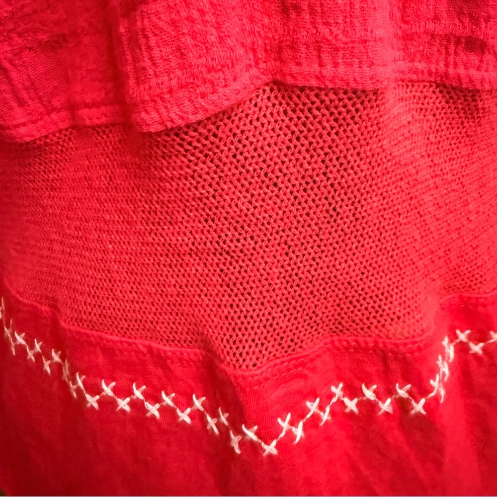 AP.NY | Mixed Media Embroidered Peasant Blouse | Sz S - Picture 6 of 10